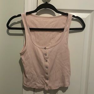 AÉROPOSTALE pink button up tank